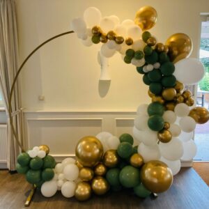Ballonring grün/glossygold/weiß